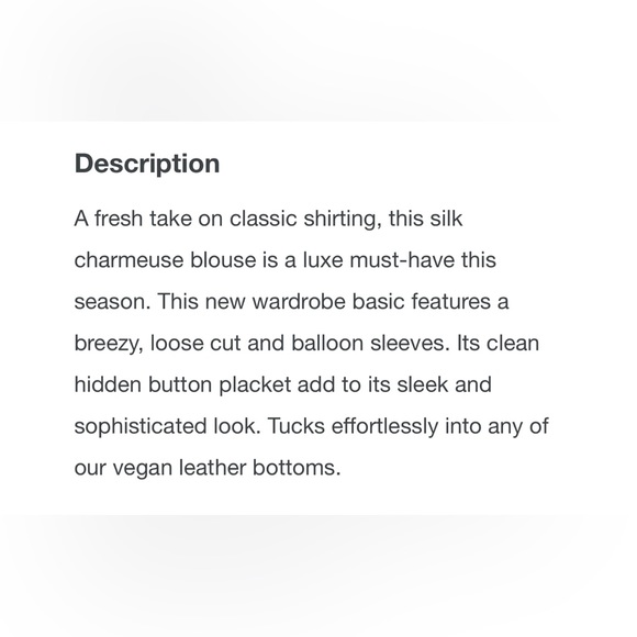 Generation Love Aurelie Silk Blouse in Steel - Size L - Picture 8 of 8